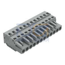 1-conductor female connector, CAGE CLAMP&reg;, 2.5 mm&sup2;, gray