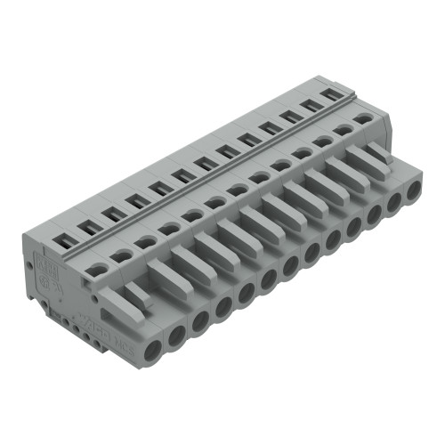 1-conductor female connector, CAGE CLAMP&reg;, 2.5 mm&sup2;, gray