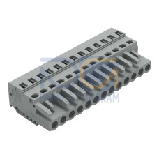 1-conductor female connector, CAGE CLAMP&reg;, 2.5 mm&sup2;, gray
