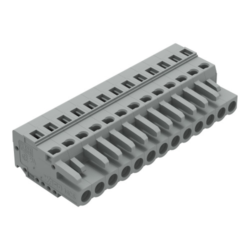1-conductor female connector, CAGE CLAMP&reg;, 2.5 mm&sup2;, gray