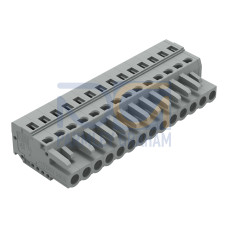 1-conductor female connector, CAGE CLAMP&reg;, 2.5 mm&sup2;, gray