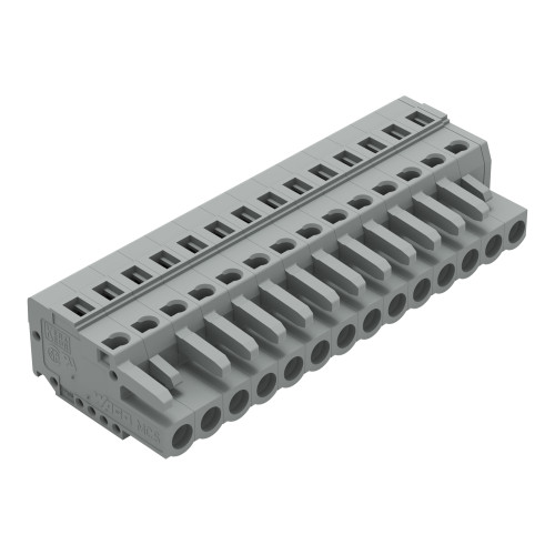 1-conductor female connector, CAGE CLAMP&reg;, 2.5 mm&sup2;, gray