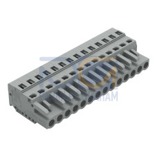 1-conductor female connector, CAGE CLAMP&reg;, 2.5 mm&sup2;, gray