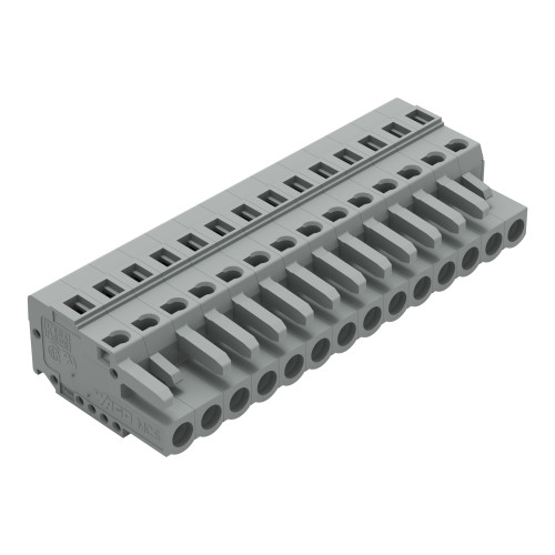 1-conductor female connector, CAGE CLAMP&reg;, 2.5 mm&sup2;, gray