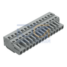 1-conductor female connector, CAGE CLAMP&reg;, 2.5 mm&sup2;, gray