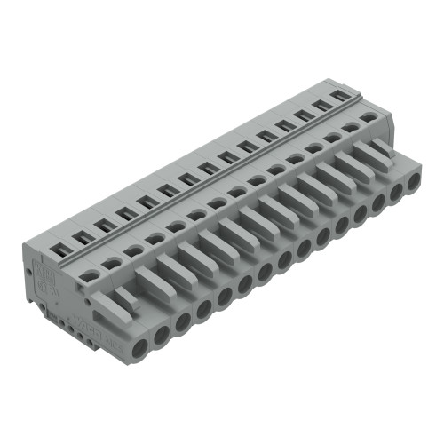 1-conductor female connector, CAGE CLAMP&reg;, 2.5 mm&sup2;, gray