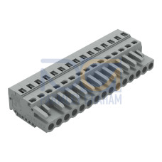 1-conductor female connector, CAGE CLAMP&reg;, 2.5 mm&sup2;, gray