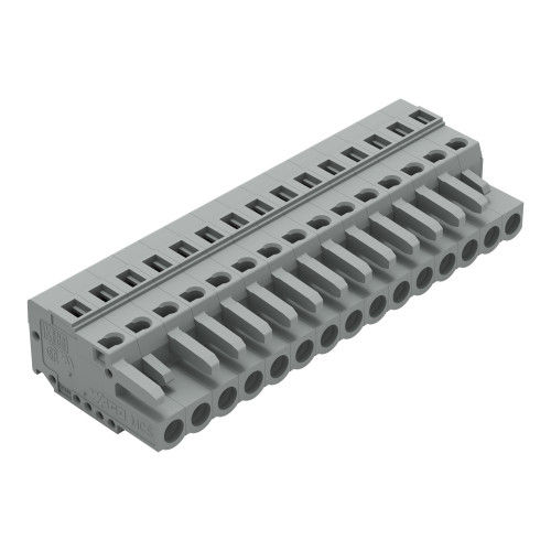 1-conductor female connector, CAGE CLAMP&reg;, 2.5 mm&sup2;, gray