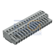 1-conductor female connector, CAGE CLAMP&reg;, 2.5 mm&sup2;, gray
