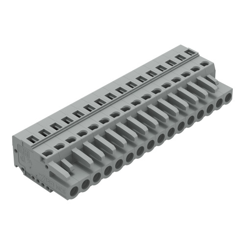 1-conductor female connector, CAGE CLAMP&reg;, 2.5 mm&sup2;, gray