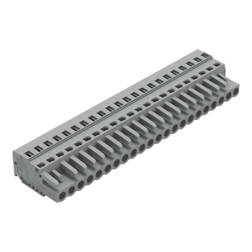 1-conductor female connector, CAGE CLAMP&reg;, 2.5 mm&sup2;, gray
