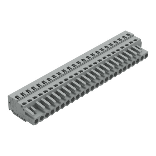 1-conductor female connector, CAGE CLAMP&reg;, 2.5 mm&sup2;, gray