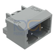 THT male header, 1.0 x 1.0 mm solder pin, angled, gray