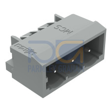 THT male header, 1.0 x 1.0 mm solder pin, angled, gray