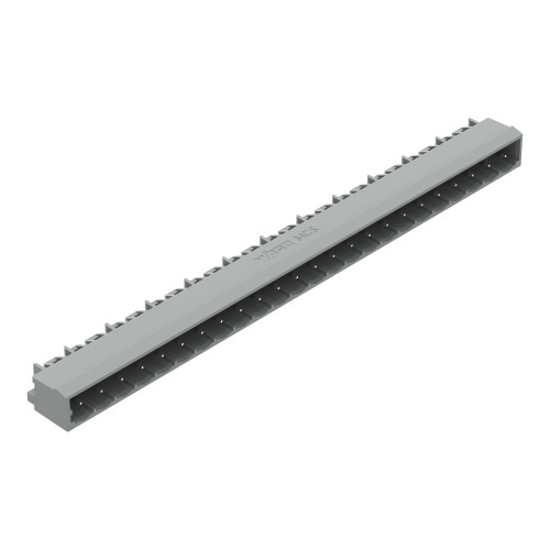THT male header, 1.0 x 1.0 mm solder pin, angled, gray
