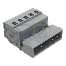 1-conductor male connector, CAGE CLAMP&reg;, 2.5 mm&sup2;, gray