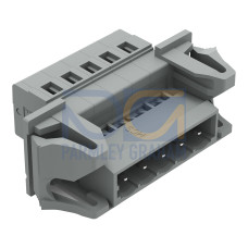 1-conductor male connector, CAGE CLAMP&reg;, 2.5 mm&sup2;, gray
