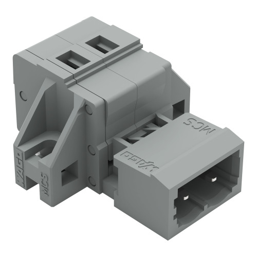 1-conductor male connector, CAGE CLAMP&reg;, 2.5 mm&sup2;, gray