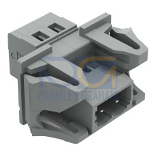 1-conductor male connector, CAGE CLAMP&reg;, 2.5 mm&sup2;, gray