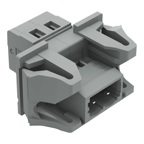 1-conductor male connector, CAGE CLAMP&reg;, 2.5 mm&sup2;, gray