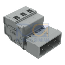 1-conductor male connector, CAGE CLAMP&reg;, 2.5 mm&sup2;, gray