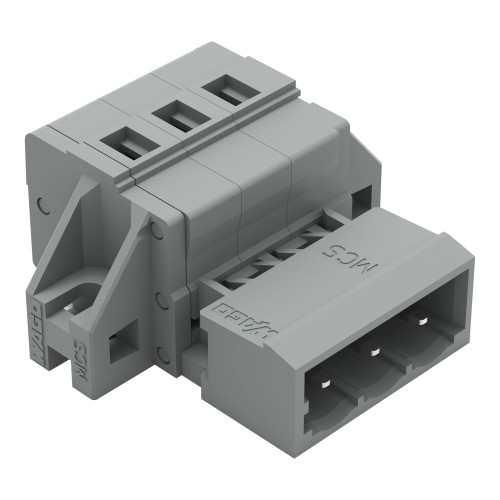 1-conductor male connector, CAGE CLAMP&reg;, 2.5 mm&sup2;, gray