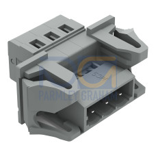 1-conductor male connector, CAGE CLAMP&reg;, 2.5 mm&sup2;, gray