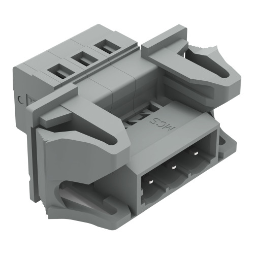 1-conductor male connector, CAGE CLAMP&reg;, 2.5 mm&sup2;, gray