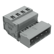 1-conductor male connector, CAGE CLAMP&reg;, 2.5 mm&sup2;, gray