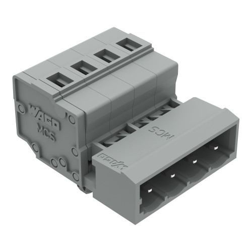 1-conductor male connector, CAGE CLAMP&reg;, 2.5 mm&sup2;, gray