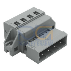 1-conductor male connector, CAGE CLAMP&reg;, 2.5 mm&sup2;, gray