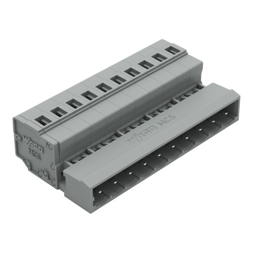 1-conductor male connector, CAGE CLAMP, 2.5 mm, Pin spacing 5 mm, 10-pole, 2, 50 mm, gray