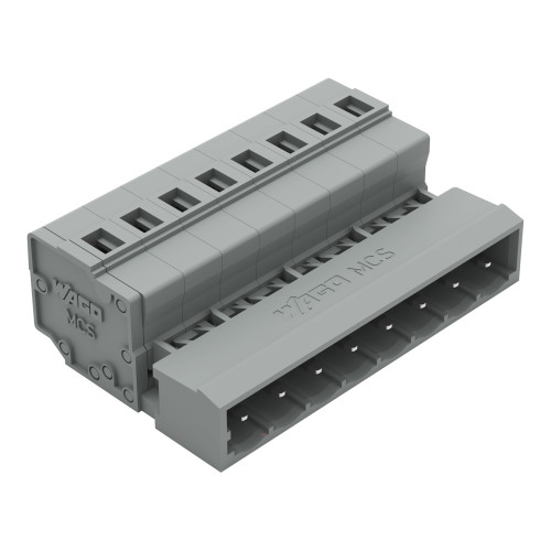 1-conductor male connector, CAGE CLAMP&reg;, 2.5 mm&sup2;, gray