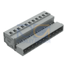 1-conductor male connector, CAGE CLAMP&reg;, 2.5 mm&sup2;, gray