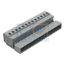 1-conductor male connector, CAGE CLAMP&reg;, 2.5 mm&sup2;, gray