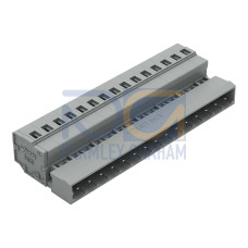 1-conductor male connector, CAGE CLAMP&reg;, 2.5 mm&sup2;, gray