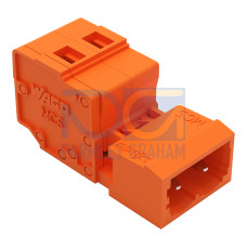 1-conductor male connector, CAGE CLAMP&reg;, 2.5 mm&sup2;, orange