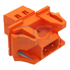 1-conductor male connector, CAGE CLAMP&reg;, 2.5 mm&sup2;, orange