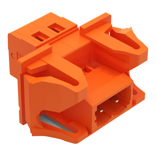 1-conductor male connector, CAGE CLAMP&reg;, 2.5 mm&sup2;, orange