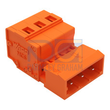 1-conductor male connector, CAGE CLAMP&reg;, 2.5 mm&sup2;, orange