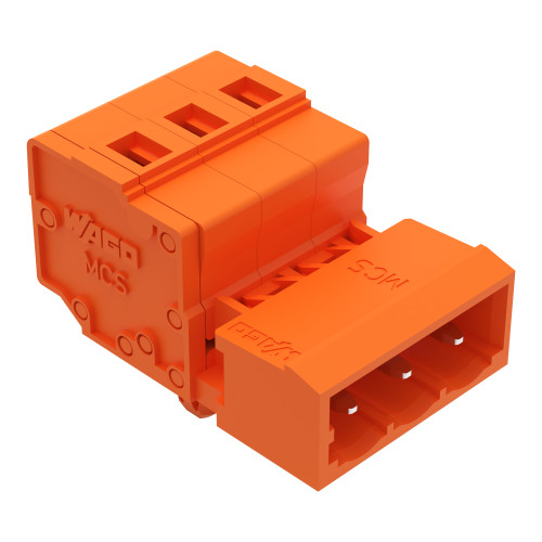 1-conductor male connector, CAGE CLAMP&reg;, 2.5 mm&sup2;, orange