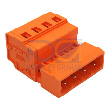 1-conductor male connector, CAGE CLAMP&reg;, 2.5 mm&sup2;, orange