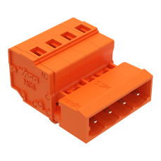 1-conductor male connector, CAGE CLAMP&reg;, 2.5 mm&sup2;, orange