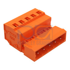 1-conductor male connector, CAGE CLAMP&reg;, 2.5 mm&sup2;, orange