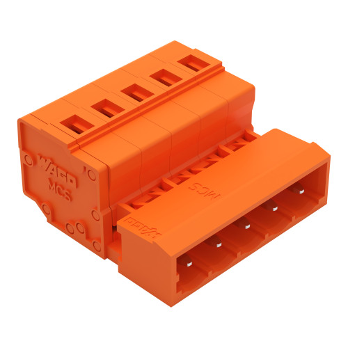 1-conductor male connector, CAGE CLAMP&reg;, 2.5 mm&sup2;, orange