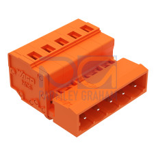 1-conductor male connector, CAGE CLAMP&reg;, 2.5 mm&sup2;, orange