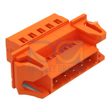 1-conductor male connector, CAGE CLAMP&reg;, 2.5 mm&sup2;, orange