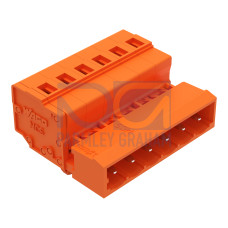 1-conductor male connector, CAGE CLAMP&reg;, 2.5 mm&sup2;, orange