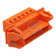 1-conductor male connector, CAGE CLAMP&reg;, 2.5 mm&sup2;, orange