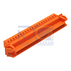1-conductor male connector, CAGE CLAMP&reg;, 2.5 mm&sup2;, orange